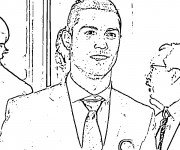 Coloriage et dessins gratuit célébrités Cristiano Ronaldo à imprimer