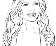 Coloriage Chanteuse star Britney Spears