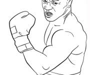 Coloriage Le boxeur Mike Tyson