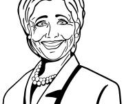 Coloriage Politicienne fameuse Hillary Clinton