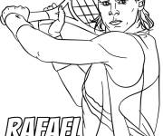 Coloriage Rafael Nadal célébrité de Tennis