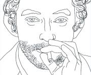 Coloriage Serge Gainsbourg célébrité