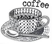 Coloriage Caf&eacute; anti-stress