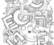 Coloriage caf&eacute; anti-stress pour adulte