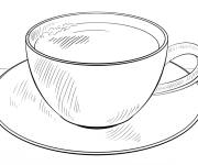 Coloriage Caf&eacute; au lait latte