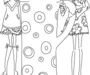Coloriage Caf&eacute; avec personnages