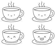 Coloriage Caf&eacute; chaud mignon