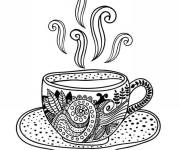 Coloriage Caf&eacute; mandala