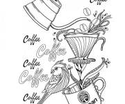 Coloriage Dessin caf&eacute; avec expresso
