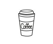 Coloriage Goblet de Caf&eacute; facile