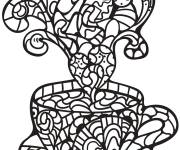 Coloriage L&rsquo;ar&ocirc;me du caf&eacute; stylis&eacute;