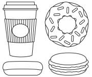 Coloriage Le petit d&eacute;jeuner avec votre caf&eacute; pr&eacute;f&eacute;r&eacute;