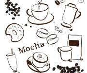 Coloriage Les saveurs de caf&eacute;