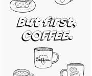 Coloriage On aime tous le caf&eacute;
