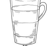 Coloriage Tasse de caf&eacute; en verre