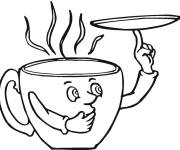 Coloriage et dessins gratuit Tasse de café pour enfant à imprimer