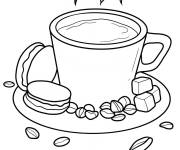Coloriage Tasse de caf&eacute; r&eacute;aliste