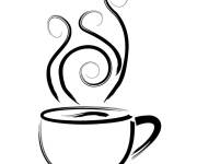 Coloriage et dessins gratuit Tasse de café stylisé à imprimer
