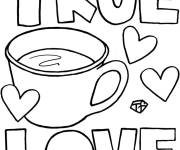 Coloriage et dessins gratuit Un café le matin est le meilleur choix à imprimer