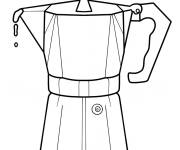 Coloriage Une cafeti&egrave;re facile