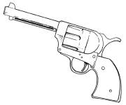 Coloriage Arme pistolet de Call of Duty