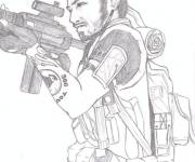 Coloriage et dessins gratuit Call of Duty Black Ops Frank Woods à imprimer