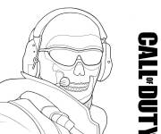 Coloriage Combattant en communication avec l'&eacute;quipe