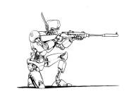 Coloriage Combattant Robot Call of Duty
