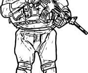 Coloriage Commandant de Call of Duty