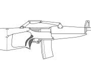 Coloriage Fusil Call Of Duty facile