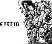 Coloriage Kalachnikov, un bon arme de Call of Duty
