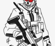 Coloriage L&rsquo;apparition d&rsquo;un combattant de Call of Duty