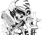 Coloriage La vue est vis&eacute;e de Call of Duty