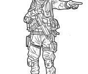 Coloriage Lieutenant Simon de Call of Duty