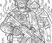 Coloriage Poster de Call Of Duty Ghost