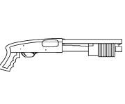 Coloriage et dessins gratuit Shotgun de Call of Duty à imprimer