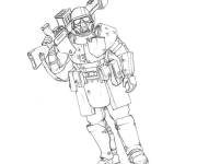 Coloriage Skin de combattant Call of Duty