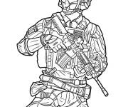 Coloriage SOF Operateur de Call Of Duty