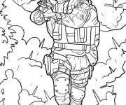 Coloriage Soldat Call Of Duty avec des h&eacute;licopt&egrave;res
