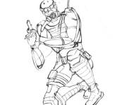 Coloriage Soldat de Call of Duty facile