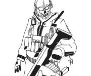 Coloriage Soldat de call of Duty moderne warfare