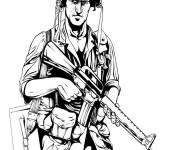 Coloriage Soldat de Call of Duty warzone