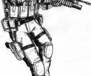 Coloriage Soldat de jeu Call of Duty