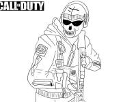 Coloriage Soldats de Call of Duty avec les lunettes de soleil