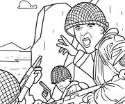 Coloriage Soldats de Call Of Duty pendant la Seconde Guerre mondiale