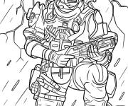 Coloriage Tir de Ghost de Call Of Duty