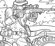 Coloriage Tireur d'&eacute;lite Call Of Duty Black Ops