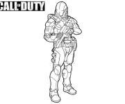 Coloriage Un soldat du futur de Call of Duty