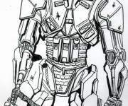 Coloriage Un soldat robot de Call of Duty
