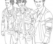 Coloriage et dessins gratuit Camp Rock groupe de Musique à imprimer